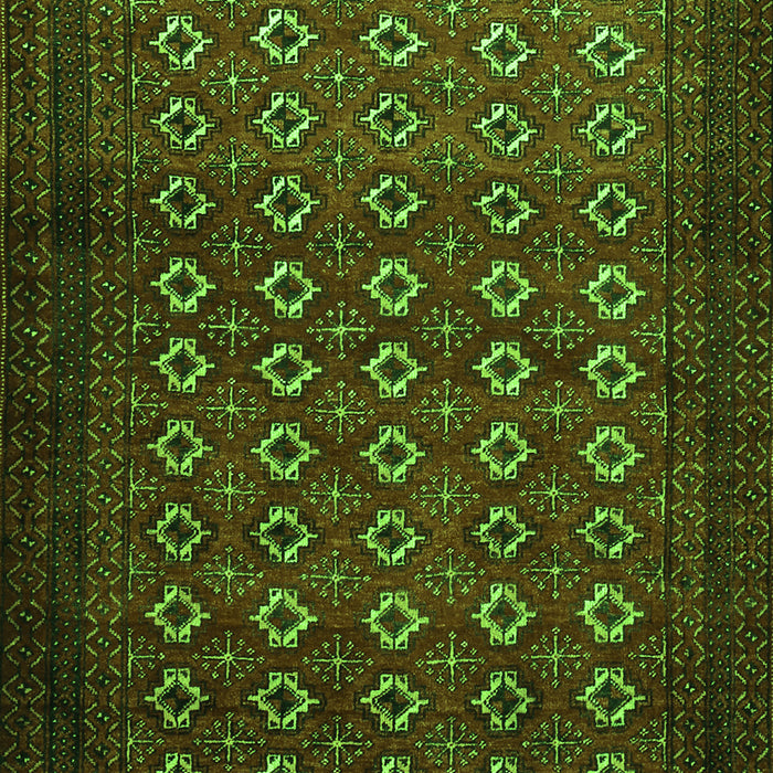 Serging Thickness of Machine Washable Persian Green Traditional Area Rugs, wshtr1805grn