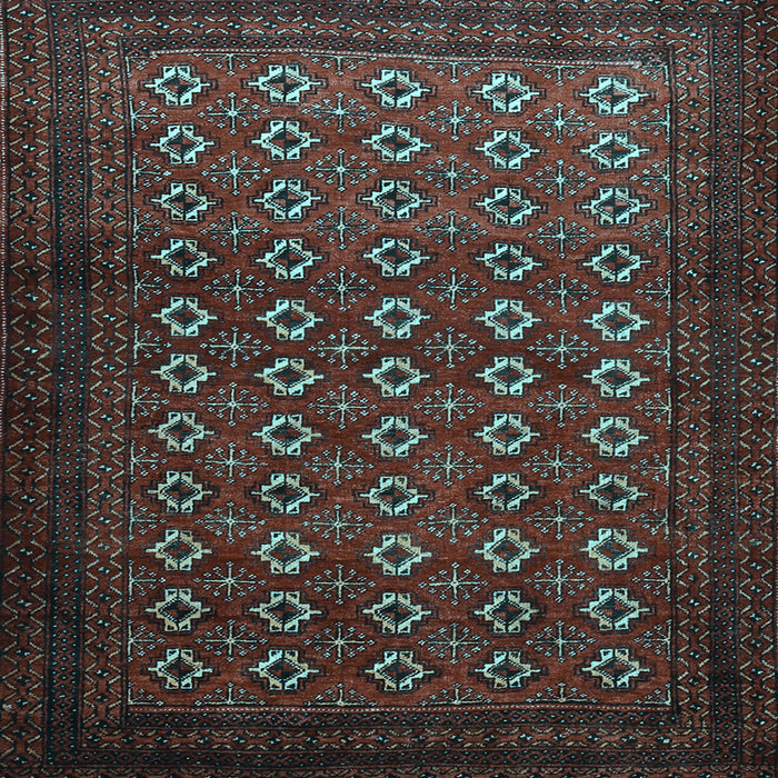 Square Machine Washable Persian Light Blue Traditional Rug, wshtr1805lblu