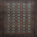 Square Machine Washable Persian Light Blue Traditional Rug, wshtr1805lblu