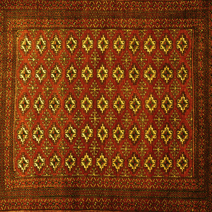 Square Persian Yellow Traditional Rug, tr1805yw