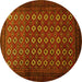Round Persian Yellow Traditional Rug, tr1805yw