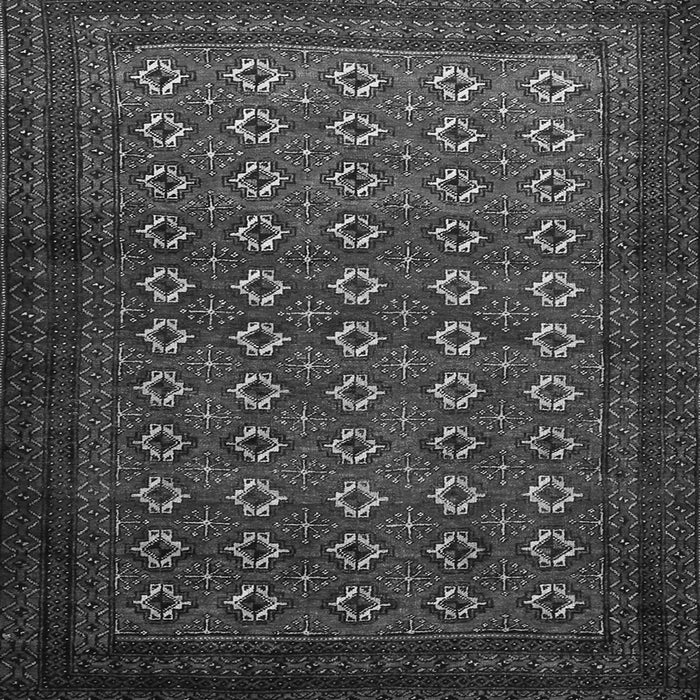 Round Machine Washable Persian Gray Traditional Rug, wshtr1805gry
