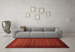 Machine Washable Persian Orange Traditional Area Rugs in a Living Room, wshtr1805org