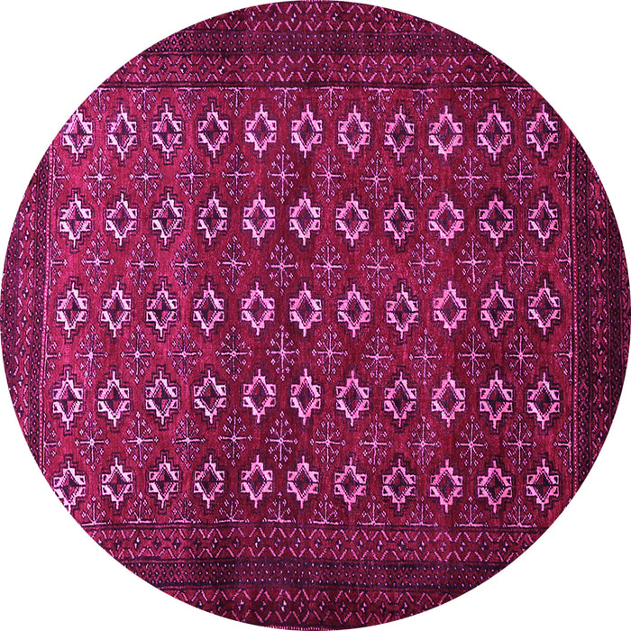 Round Persian Pink Traditional Rug, tr1805pnk