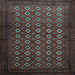 Square Persian Light Blue Traditional Rug, tr1805lblu