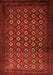 Serging Thickness of Machine Washable Persian Orange Traditional Area Rugs, wshtr1805org