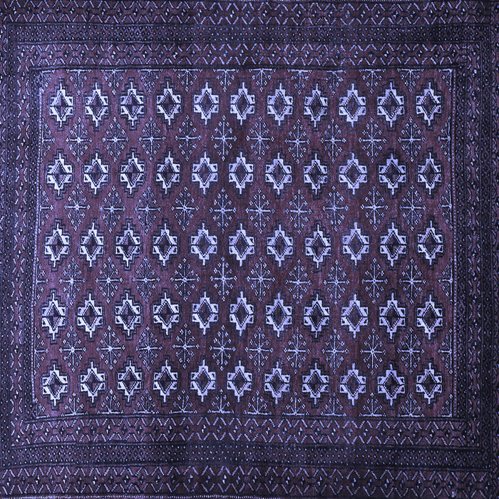 Square Persian Blue Traditional Rug, tr1805blu