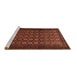 Sideview of Machine Washable Persian Brown Traditional Rug, wshtr1805brn