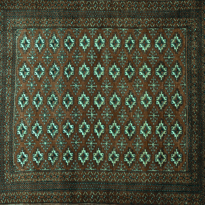 Square Persian Turquoise Traditional Rug, tr1805turq