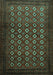 Machine Washable Persian Turquoise Traditional Area Rugs, wshtr1805turq