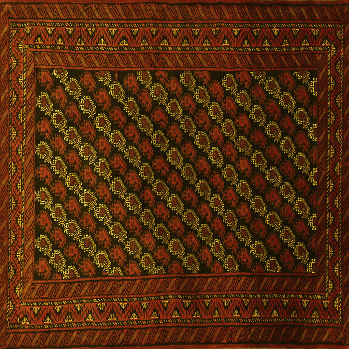 Square Persian Yellow Traditional Rug, tr1806yw