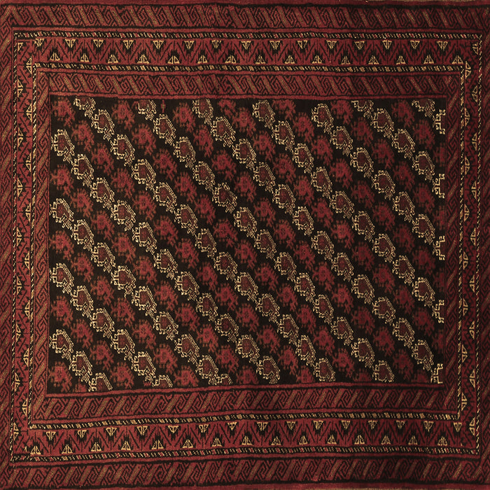 Square Persian Brown Traditional Rug, tr1806brn