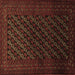 Square Persian Brown Traditional Rug, tr1806brn