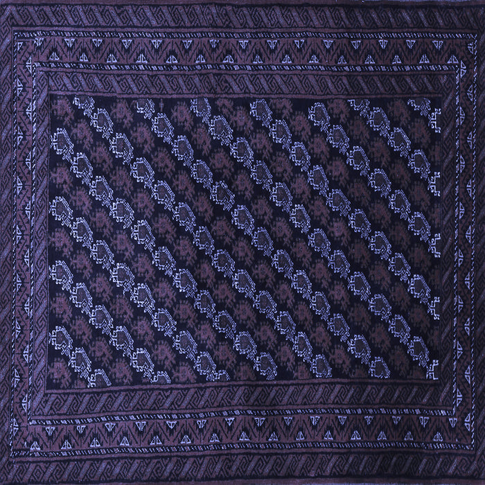 Square Persian Blue Traditional Rug, tr1806blu