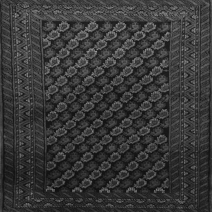 Round Machine Washable Persian Gray Traditional Rug, wshtr1806gry