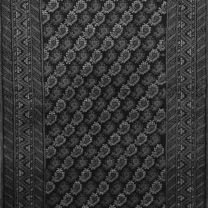 Serging Thickness of Machine Washable Persian Gray Traditional Rug, wshtr1806gry