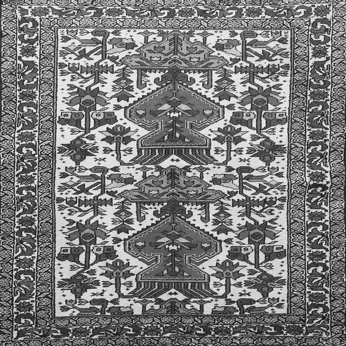 Round Machine Washable Persian Gray Traditional Rug, wshtr1807gry