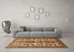 Machine Washable Persian Brown Traditional Rug in a Living Room,, wshtr1807brn