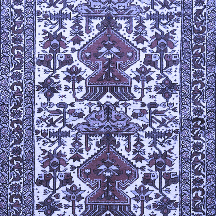 Machine Washable Persian Blue Traditional Rug, wshtr1807blu