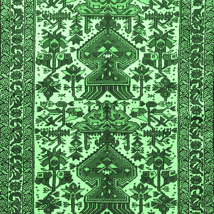 Machine Washable Persian Emerald Green Traditional Area Rugs, wshtr1807emgrn