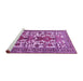 Sideview of Machine Washable Persian Purple Traditional Area Rugs, wshtr1807pur