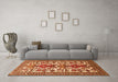 Machine Washable Persian Orange Traditional Area Rugs in a Living Room, wshtr1807org