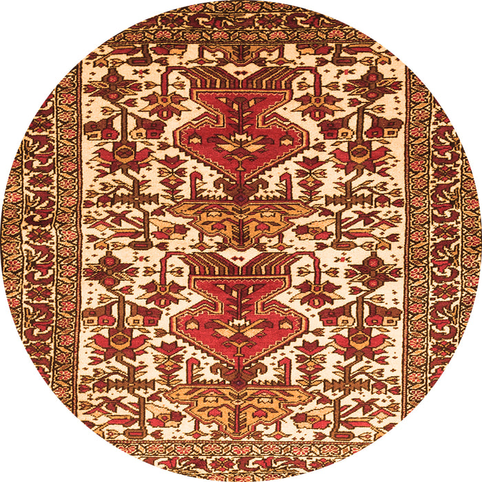 Square Persian Orange Traditional Rug, tr1807org