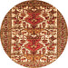 Square Persian Orange Traditional Rug, tr1807org