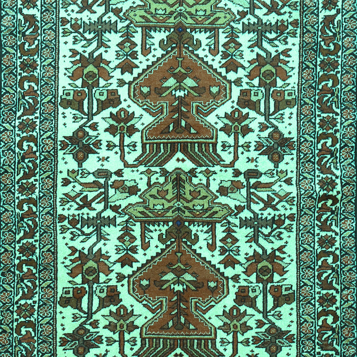 Machine Washable Persian Turquoise Traditional Area Rugs, wshtr1807turq