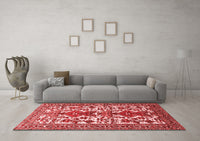 Machine Washable Persian Red Traditional Rug, wshtr1807red