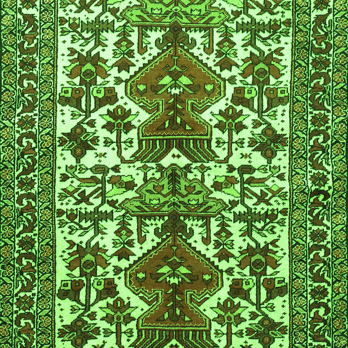 Serging Thickness of Machine Washable Persian Green Traditional Area Rugs, wshtr1807grn