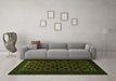 Machine Washable Persian Green Traditional Area Rugs in a Living Room,, wshtr1808grn