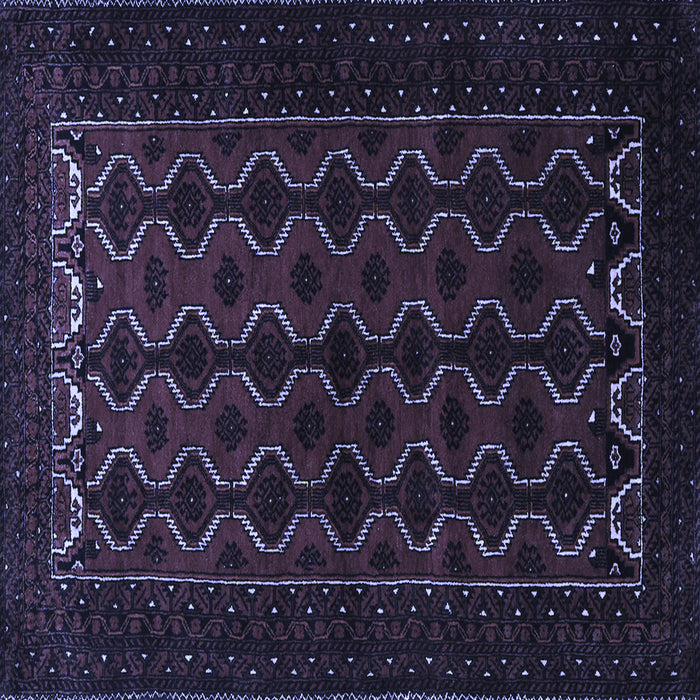 Square Machine Washable Persian Blue Traditional Rug, wshtr1808blu