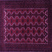 Square Machine Washable Persian Purple Traditional Area Rugs, wshtr1808pur