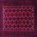 Square Machine Washable Persian Pink Traditional Rug, wshtr1808pnk