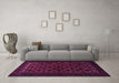 Machine Washable Persian Purple Traditional Area Rugs in a Living Room, wshtr1808pur