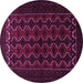 Round Machine Washable Persian Purple Traditional Area Rugs, wshtr1808pur