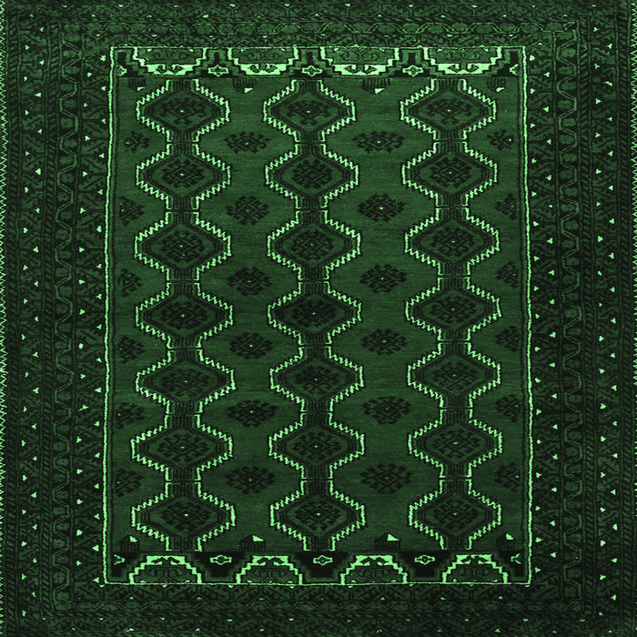 Square Persian Emerald Green Traditional Rug, tr1808emgrn