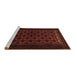 Sideview of Machine Washable Persian Brown Traditional Rug, wshtr1808brn