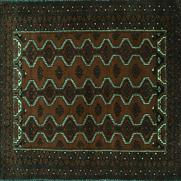 Square Machine Washable Persian Turquoise Traditional Area Rugs, wshtr1808turq