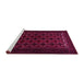 Sideview of Machine Washable Persian Pink Traditional Rug, wshtr1808pnk