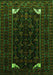 Serging Thickness of Machine Washable Persian Green Traditional Area Rugs, wshtr1809grn