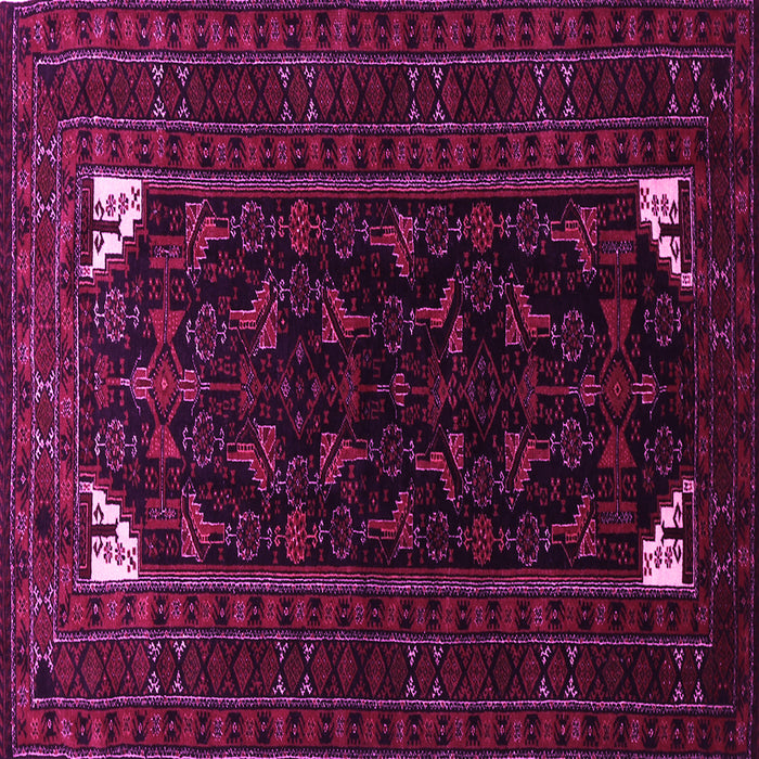 Square Machine Washable Persian Pink Traditional Rug, wshtr1809pnk