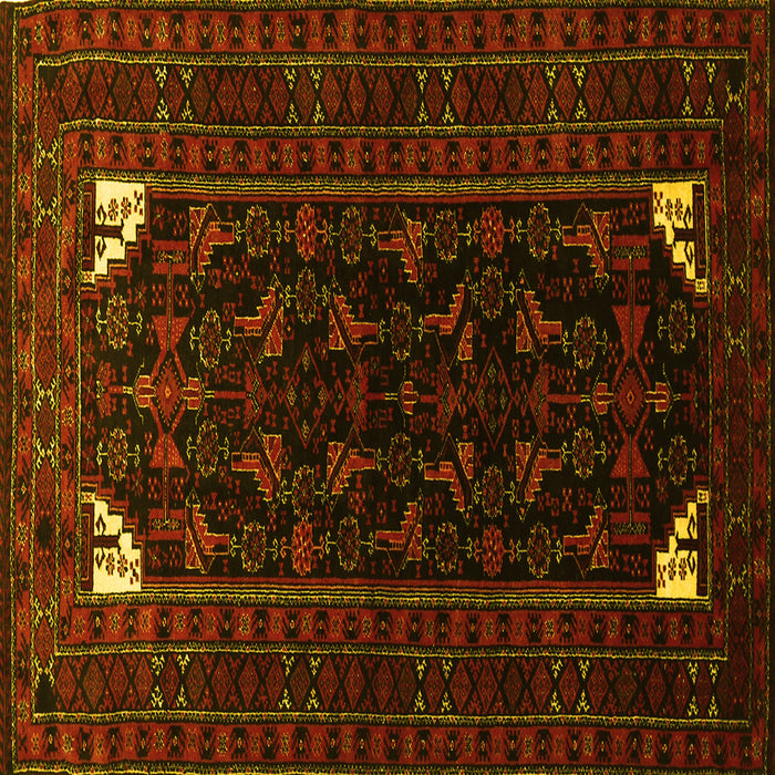 Square Persian Yellow Traditional Rug, tr1809yw