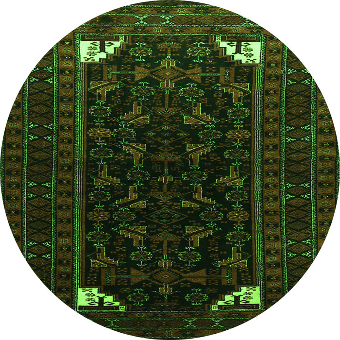 Machine Washable Persian Green Traditional Area Rugs, wshtr1809grn