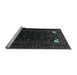 Sideview of Machine Washable Persian Light Blue Traditional Rug, wshtr1809lblu