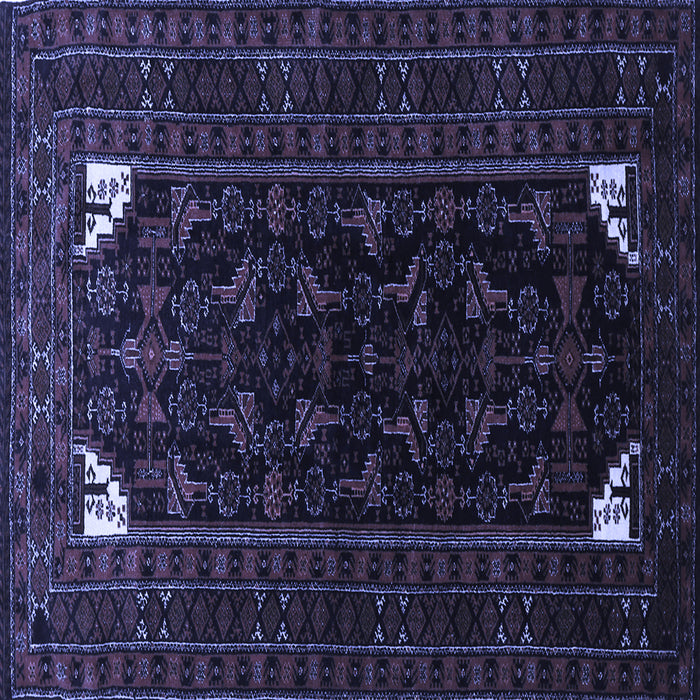 Square Persian Blue Traditional Rug, tr1809blu