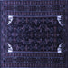 Square Persian Blue Traditional Rug, tr1809blu