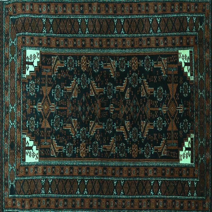 Square Persian Turquoise Traditional Rug, tr1809turq