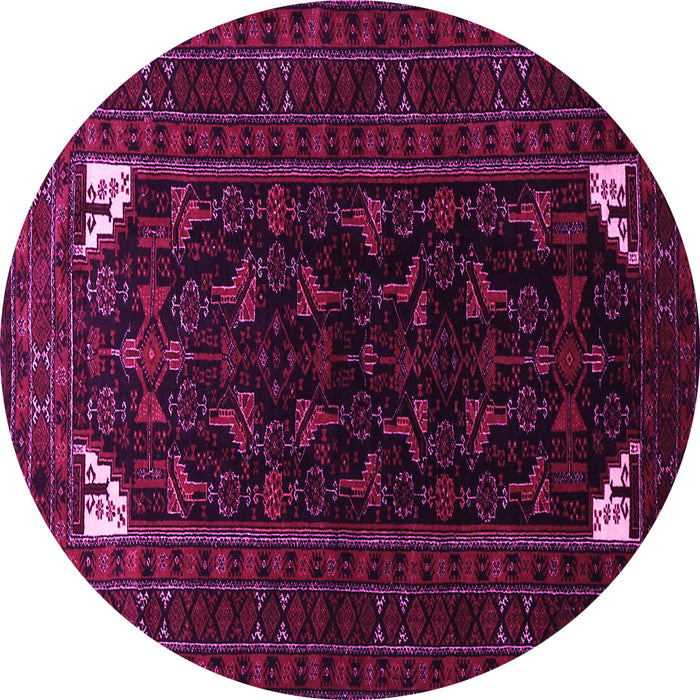 Round Persian Pink Traditional Rug, tr1809pnk